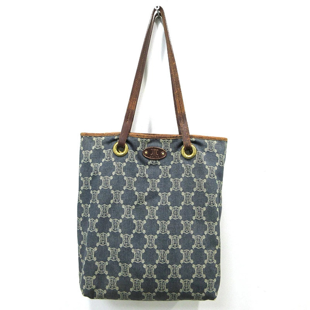 Celine Macadam Denim Tote Bag Blue
